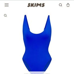 Skims Cobalt blue one-piece swimsuit